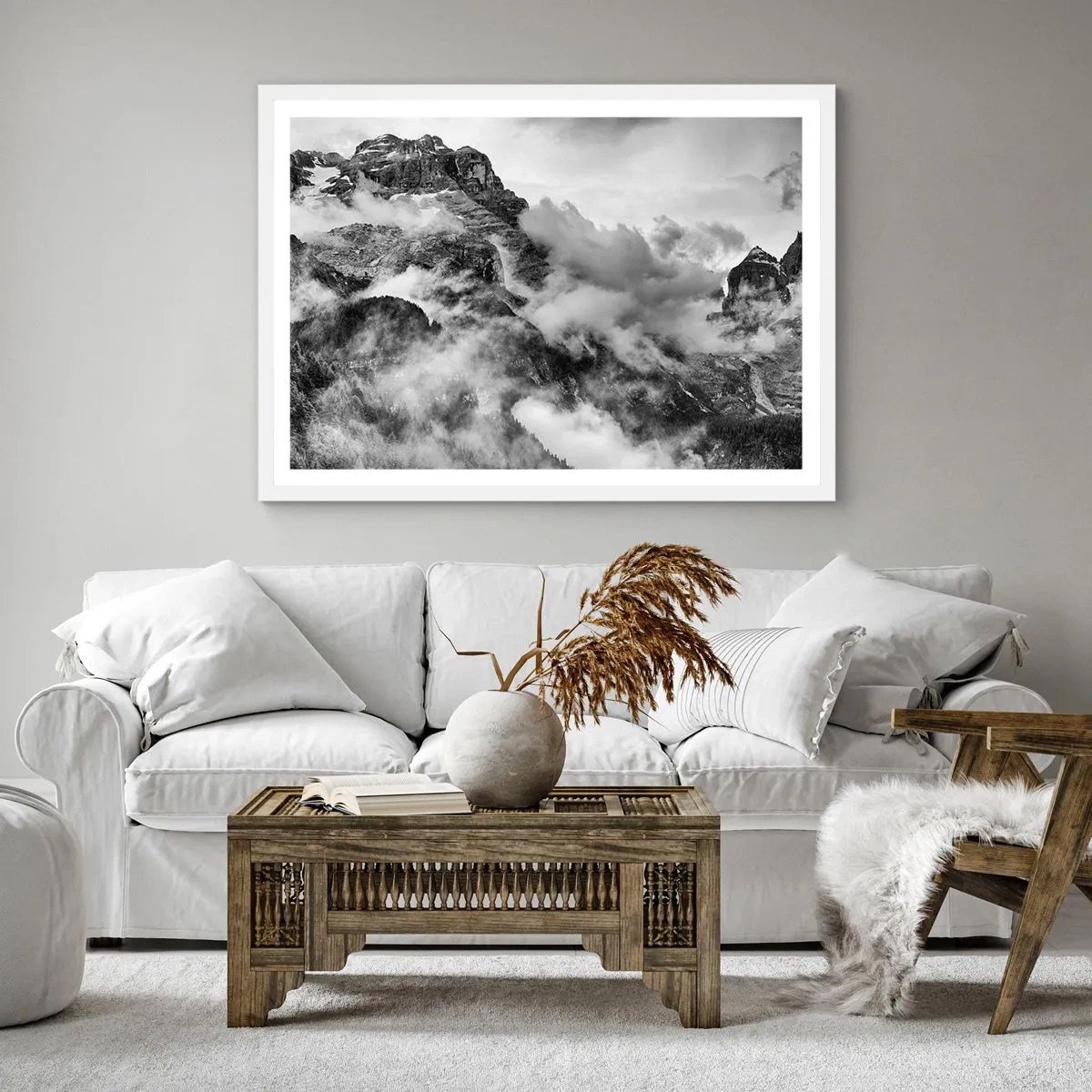 Pôster em moldura branca - Bonitas e cruéis - 40x40 cm