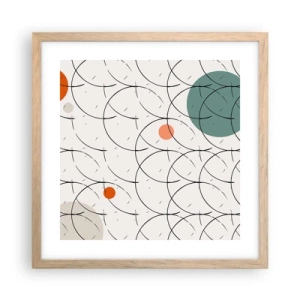 Pôster com moldura de carvalho claro - No espírito da pop art - 40x40 cm
