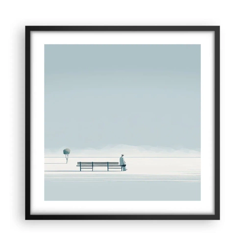 Pôster com moldura preta - Sim, estou esperando. - 50x50 cm