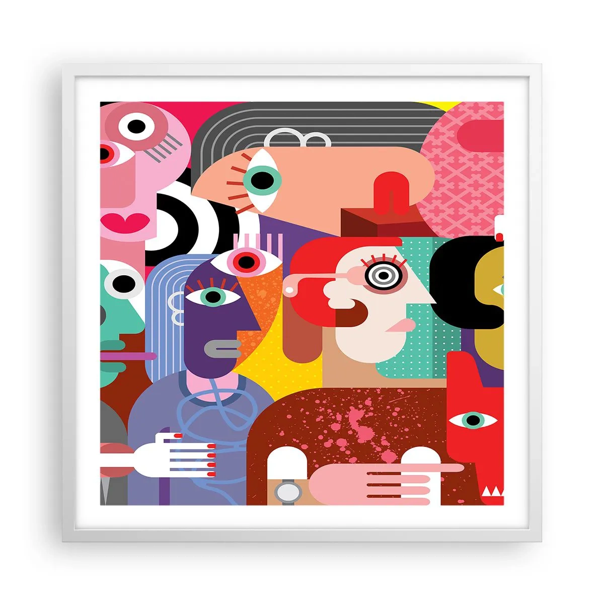 Pôster em moldura branca - Viemos da parte do Sr. Picasso - 60x60 cm