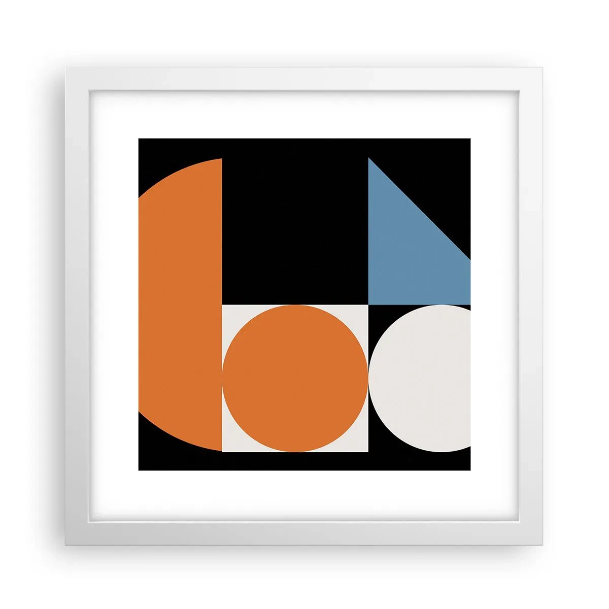 Pôster em moldura branca - Disposição das figuras - 30x30 cm