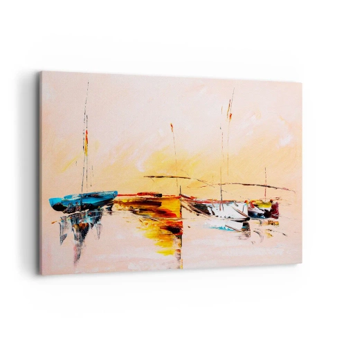 Quadro em tela - Noite na marina - 120x80 cm
