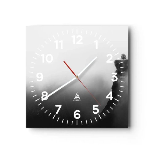 Relógio de parede - Relógio em vidro - No limite do mundo - 40x40 cm