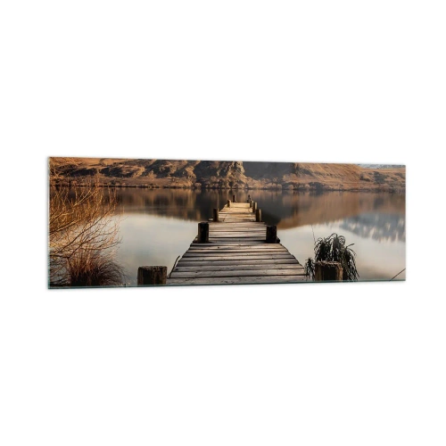 Quadro em vidro - Paisagem em silêncio - 160x50 cm