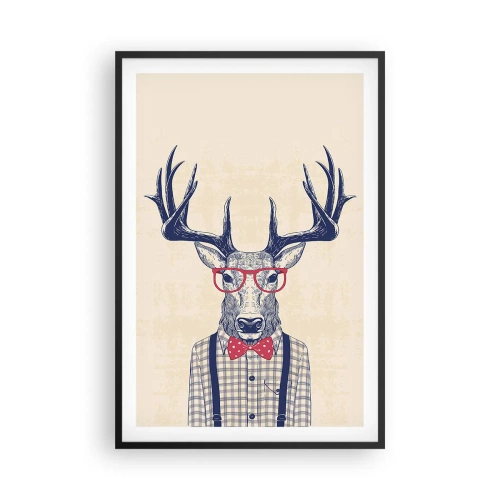 Pôster com moldura preta - Extravagância engraçada - 61x91 cm