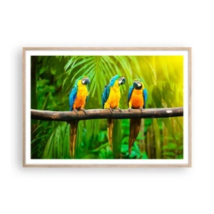 Pôster com moldura de carvalho claro - E ouviste dizer que ela...? - 100x70 cm