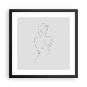 Pôster com moldura preta - Música corporal - 40x40 cm