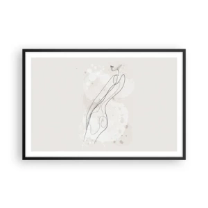 Pôster com moldura preta - Errar o olhar - 91x61 cm