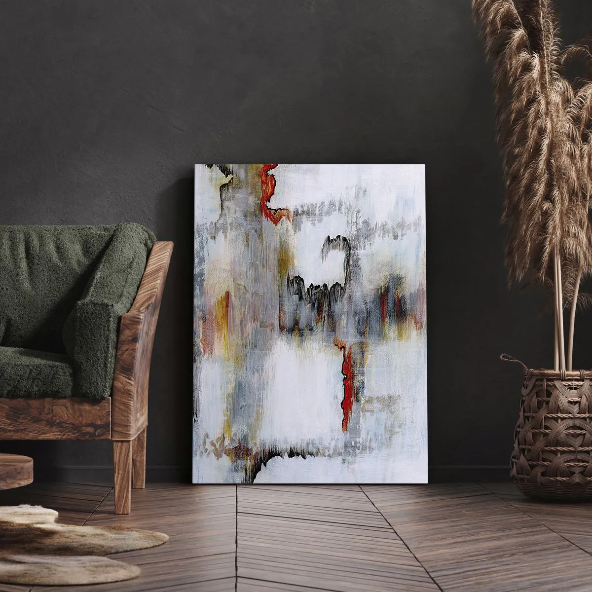 Quadro em tela - Com um palito na água - 45x80 cm