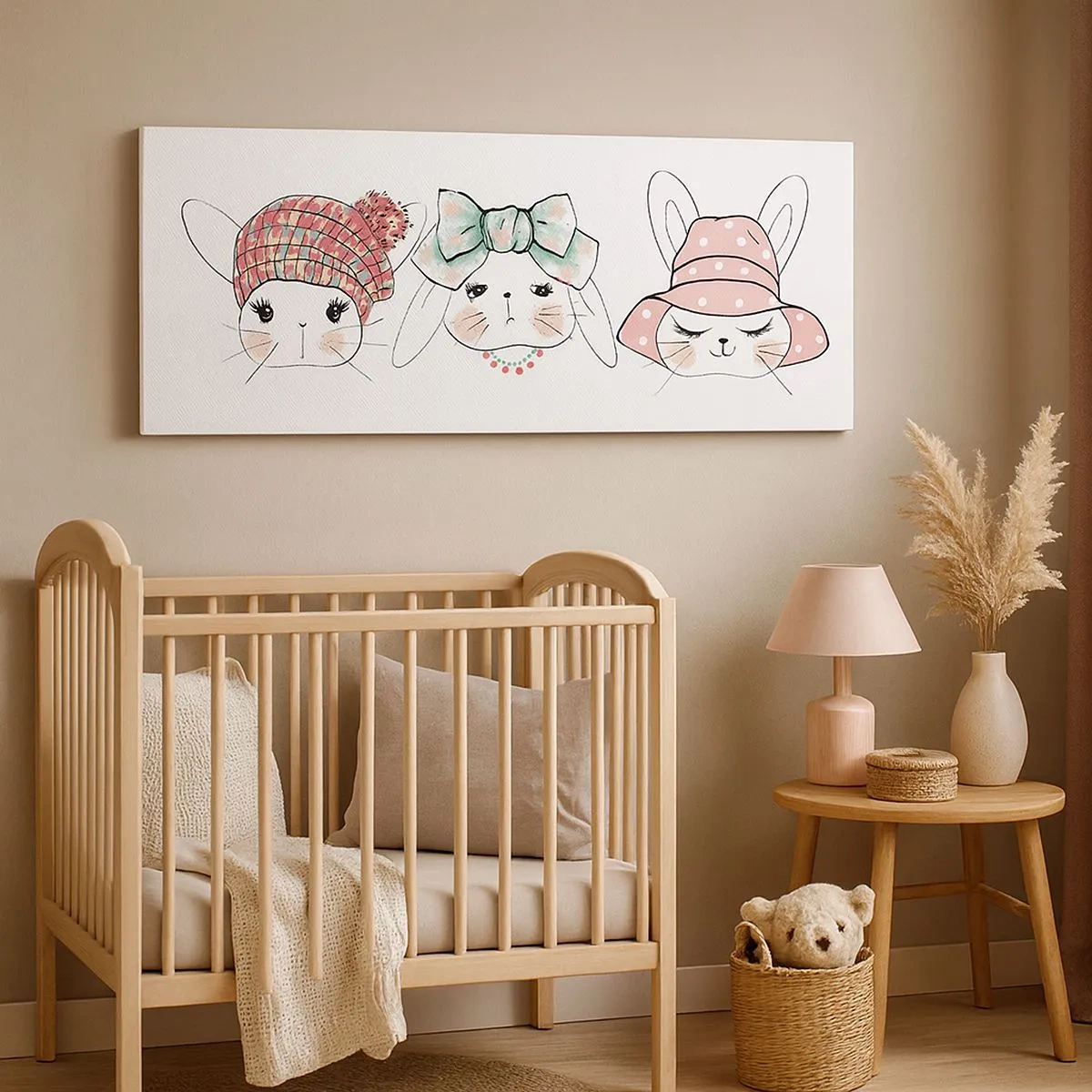 Quadro em tela - Pensativa, triste, contente - 100x40 cm