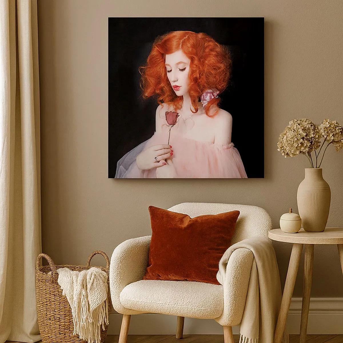 Quadro em tela - Em estilo barroco - 30x30 cm