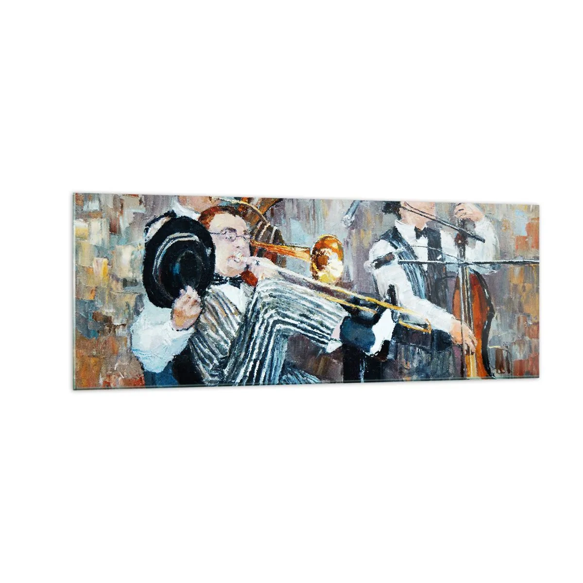 Quadro em vidro - Todo aquele jazz - 140x50 cm