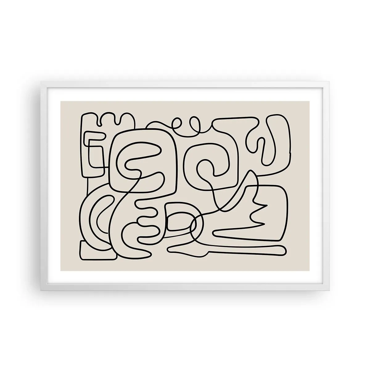 Pôster em moldura branca - Na trilha - 70x50 cm