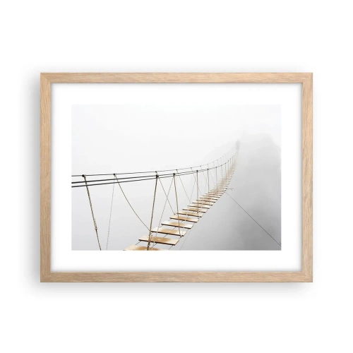 Pôster com moldura de carvalho claro - Para onde levará? - 40x30 cm