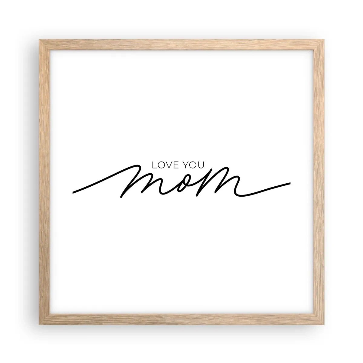 Pôster com moldura de carvalho claro - Uma grande emoção - 40x40 cm