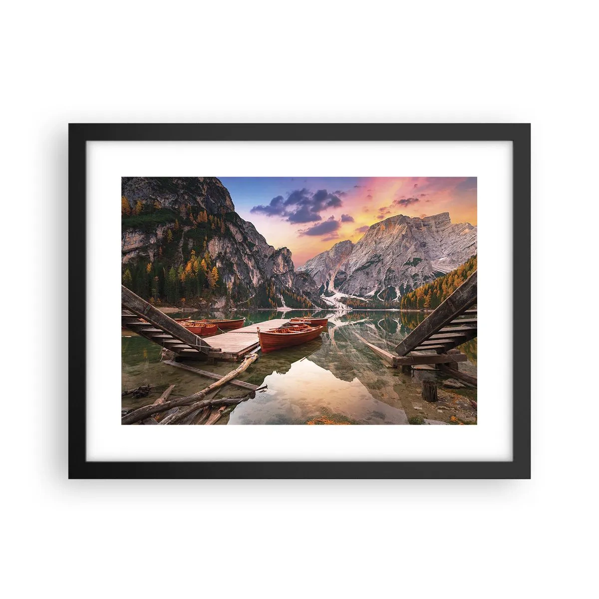 Pôster com moldura preta - A promessa do dia - 40x30 cm