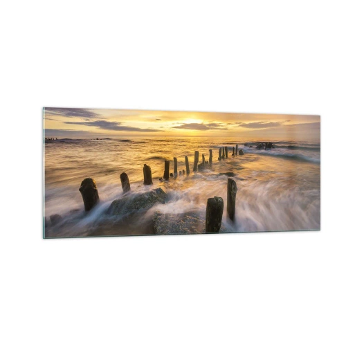 Quadro em vidro - A beleza crua do Mar Báltico - 100x40 cm