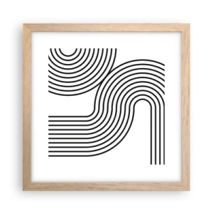 Pôster com moldura de carvalho claro - Na curva - 30x30 cm