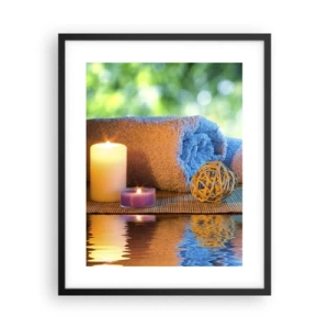 Pôster com moldura preta - Tempo para o corpo - 40x50 cm