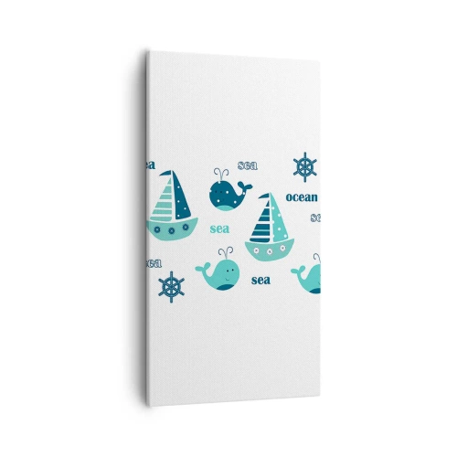 Quadro em tela - Através dos mares e oceanos - 55x100 cm