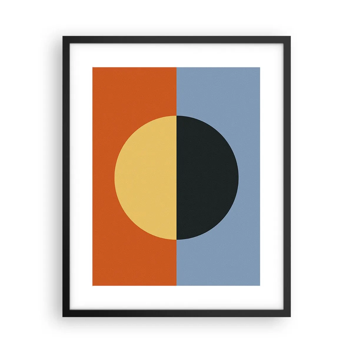Pôster com moldura preta - Composição do calor e do frio - 40x50 cm