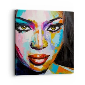 Quadro em tela - É impossível tirar os olhos - 40x40 cm