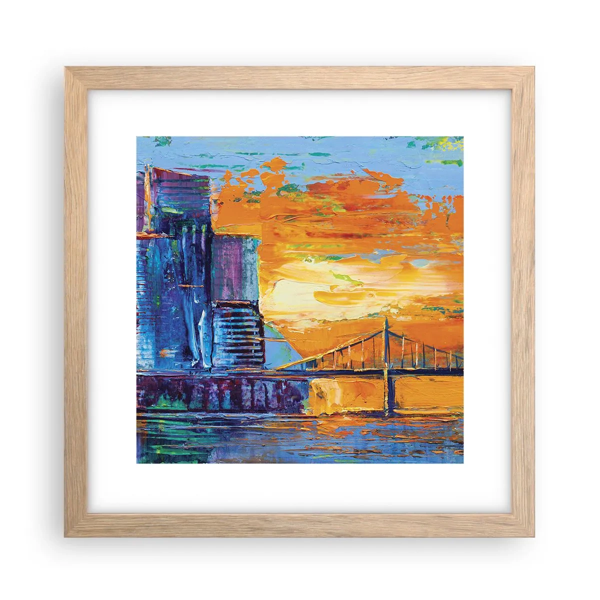 Pôster com moldura de carvalho claro - Cultura e natureza - 30x30 cm