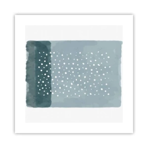 Pôster - Cultivado em azul - 40x40 cm