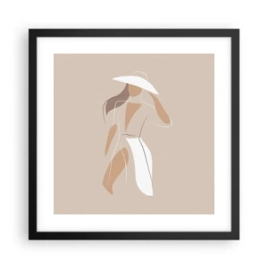 Pôster com moldura preta - A moda é diversão - 40x40 cm