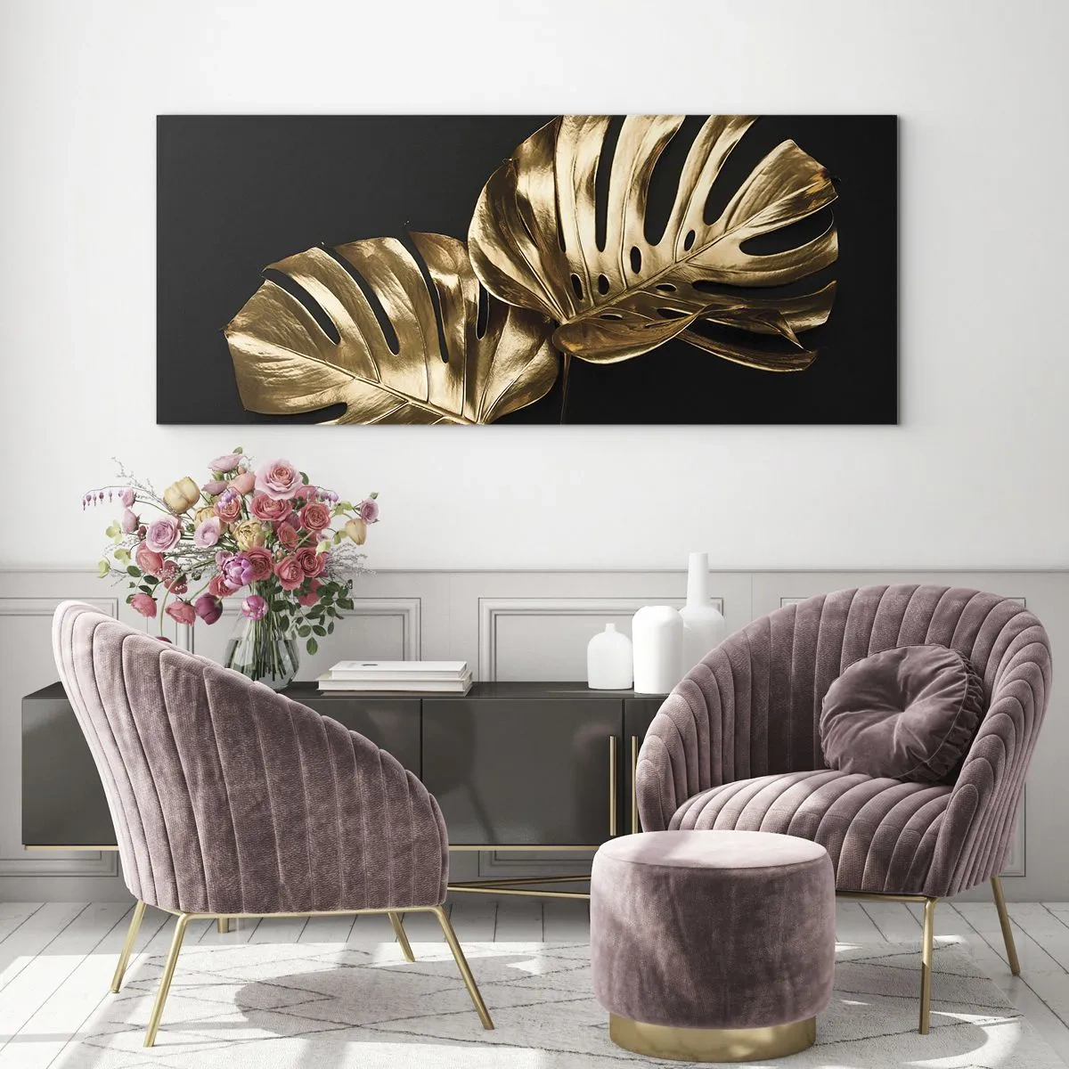 Quadro em vidro - Tesouros da natureza - 90x30 cm