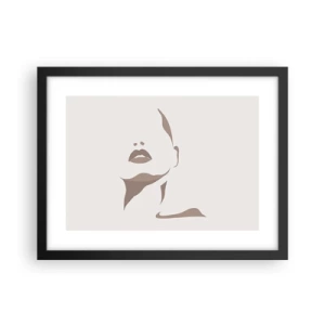 Pôster com moldura preta - Feito de luz e sombra - 40x30 cm