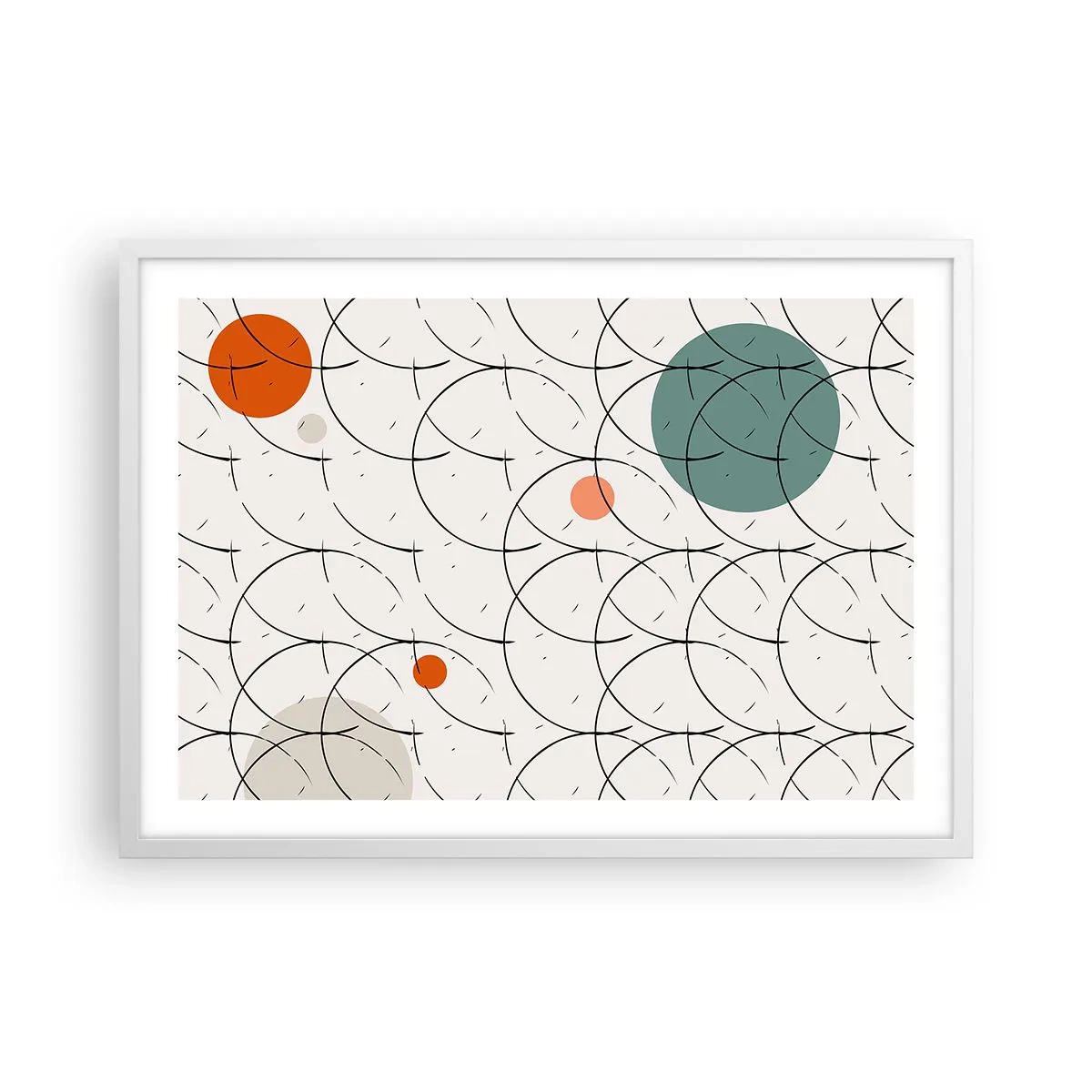 Pôster em moldura branca - No espírito da pop art - 70x50 cm