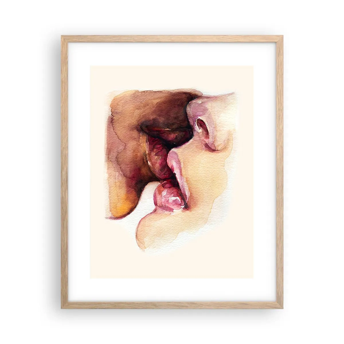 Pôster com moldura de carvalho claro - Como a noite e o dia, a terra e o céu - 40x50 cm