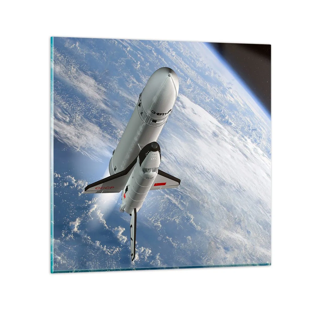 Quadro em vidro - Ascensão cósmica - 40x40 cm