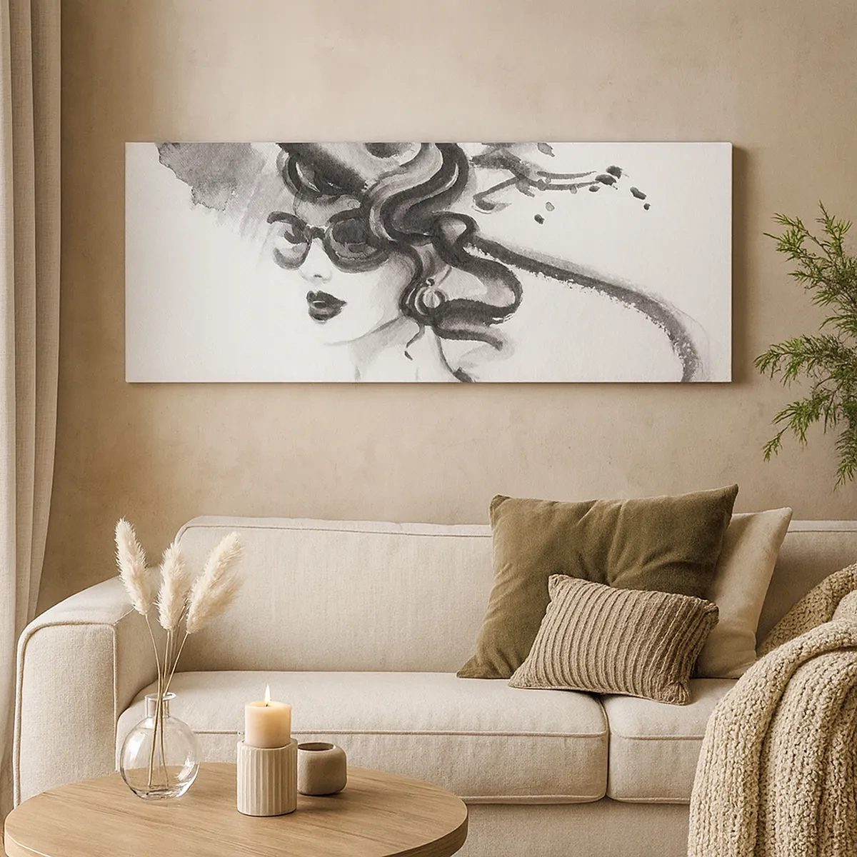 Quadro em tela - Uma dama com caráter - 30x30 cm