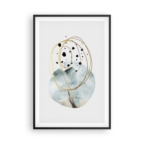 Pôster com moldura preta - No abraço ao espaço - 61x91 cm