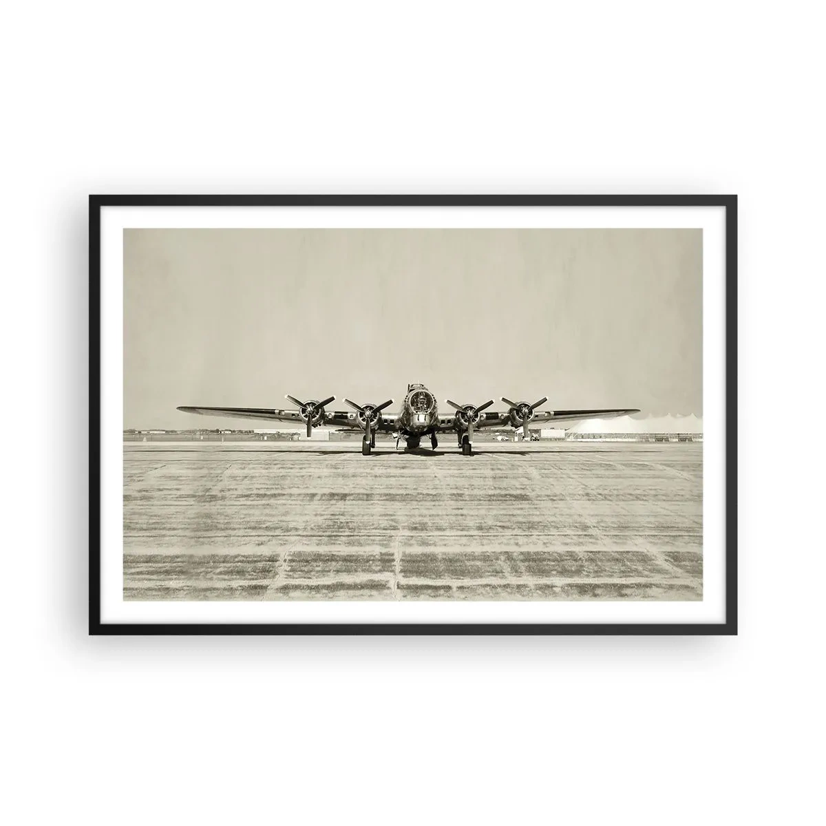 Pôster com moldura preta - Pronto como sempre - 91x61 cm