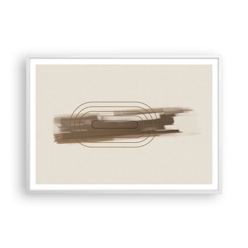 Pôster em moldura branca - Um sopro de cinza - 100x70 cm