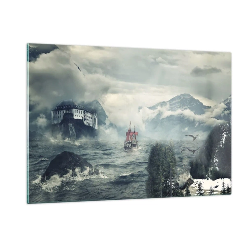 Quadro em vidro - Nas águas mágicas - 120x80 cm