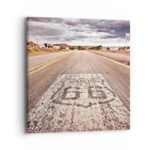 Quadro em tela - Mother Road - uma lenda americana - 40x40 cm