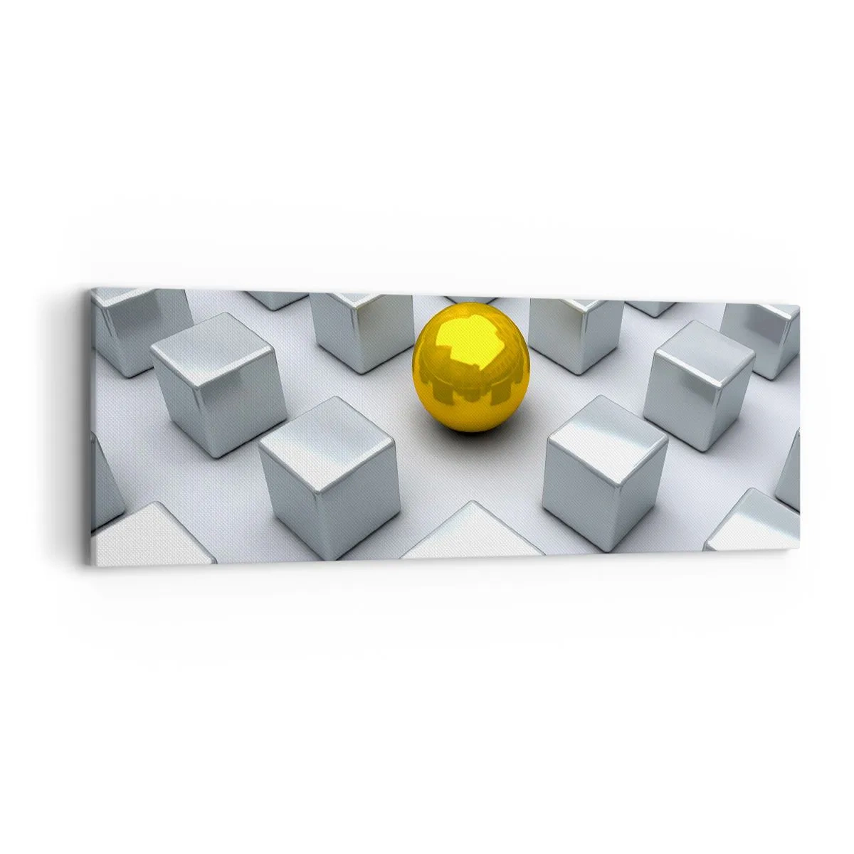 Quadro em tela - Por que eu? Obras de arte geométricas - 90x30 cm