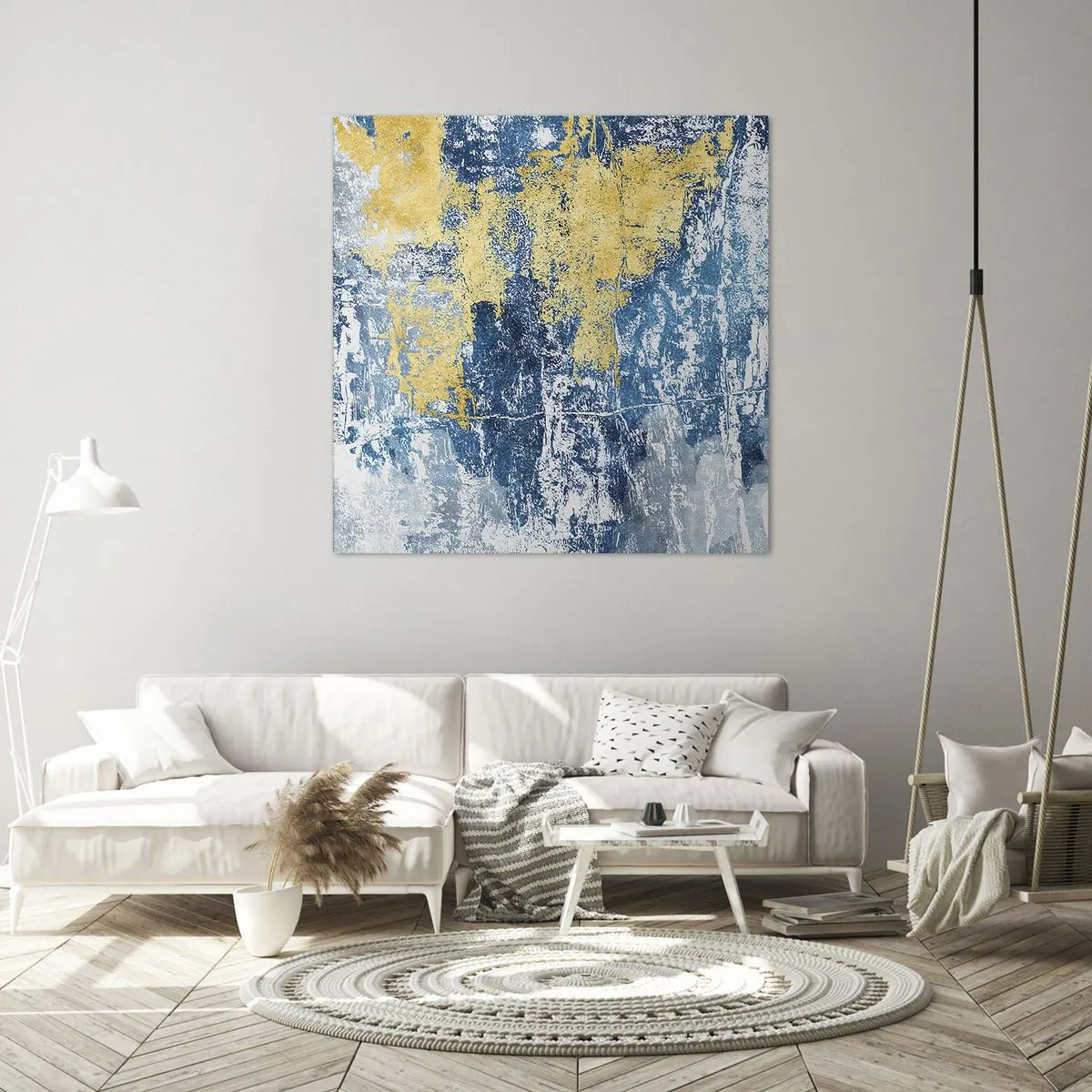 Quadro em tela - Abstração cheia de clima - 40x40 cm