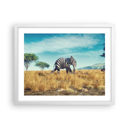 Pôster em moldura branca - Cinza não está mais na moda - 50x40 cm