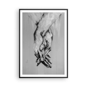 Pôster com moldura preta - Início... - 70x100 cm