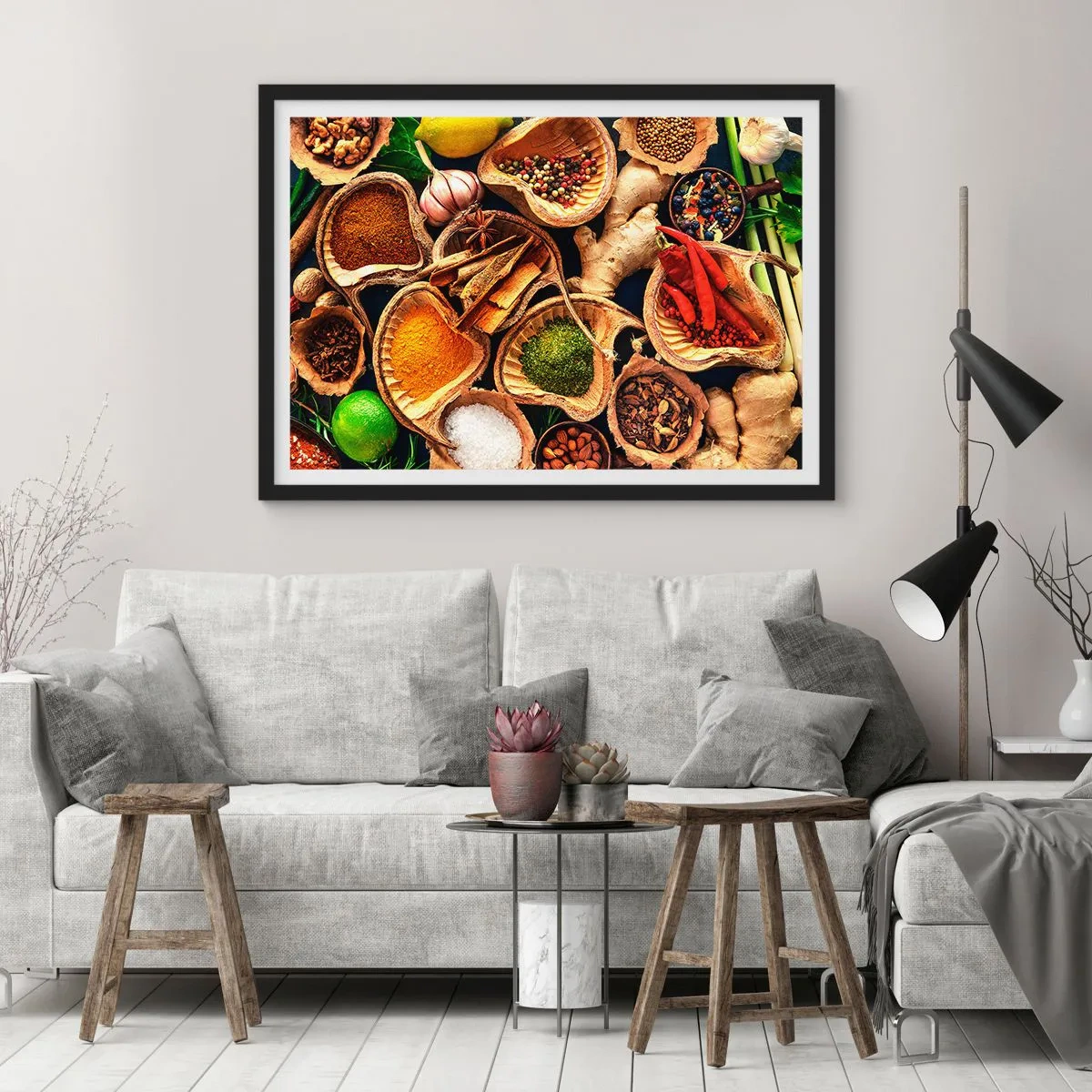 Pôster com moldura preta - Leve o que quiser - 100x70 cm