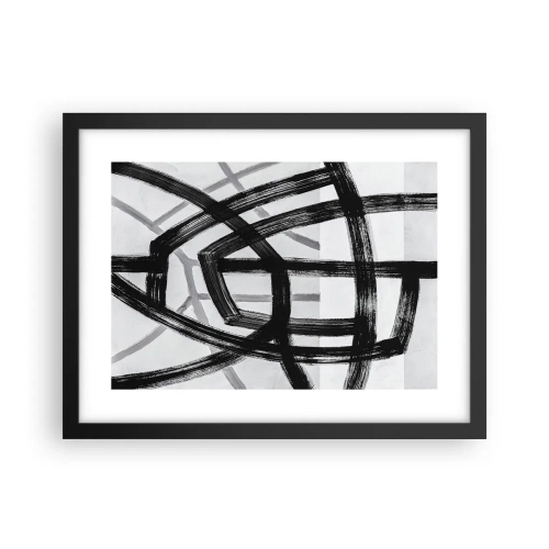 Pôster com moldura preta - Profundidade de construção - 40x30 cm