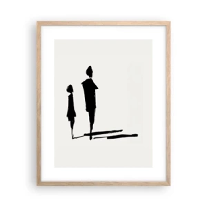 Pôster com moldura de carvalho claro - Certeza que juntos? - 40x50 cm