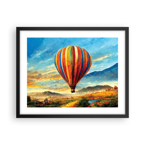 Pôster com moldura preta - Com silêncio enxergas mais - 50x40 cm