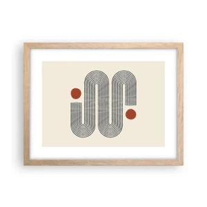 Pôster com moldura de carvalho claro - Do início ao fim - 40x30 cm