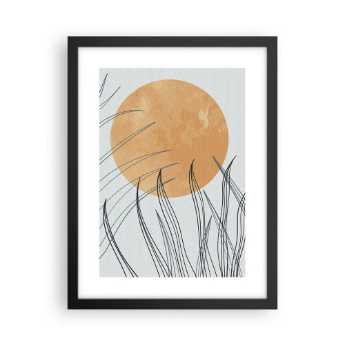 Pôster com moldura preta - Sempre em direção ao sol - 30x40 cm